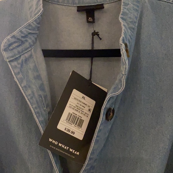 NWT Jean Dress with Puffy Sleeve - Picture 3 of 4